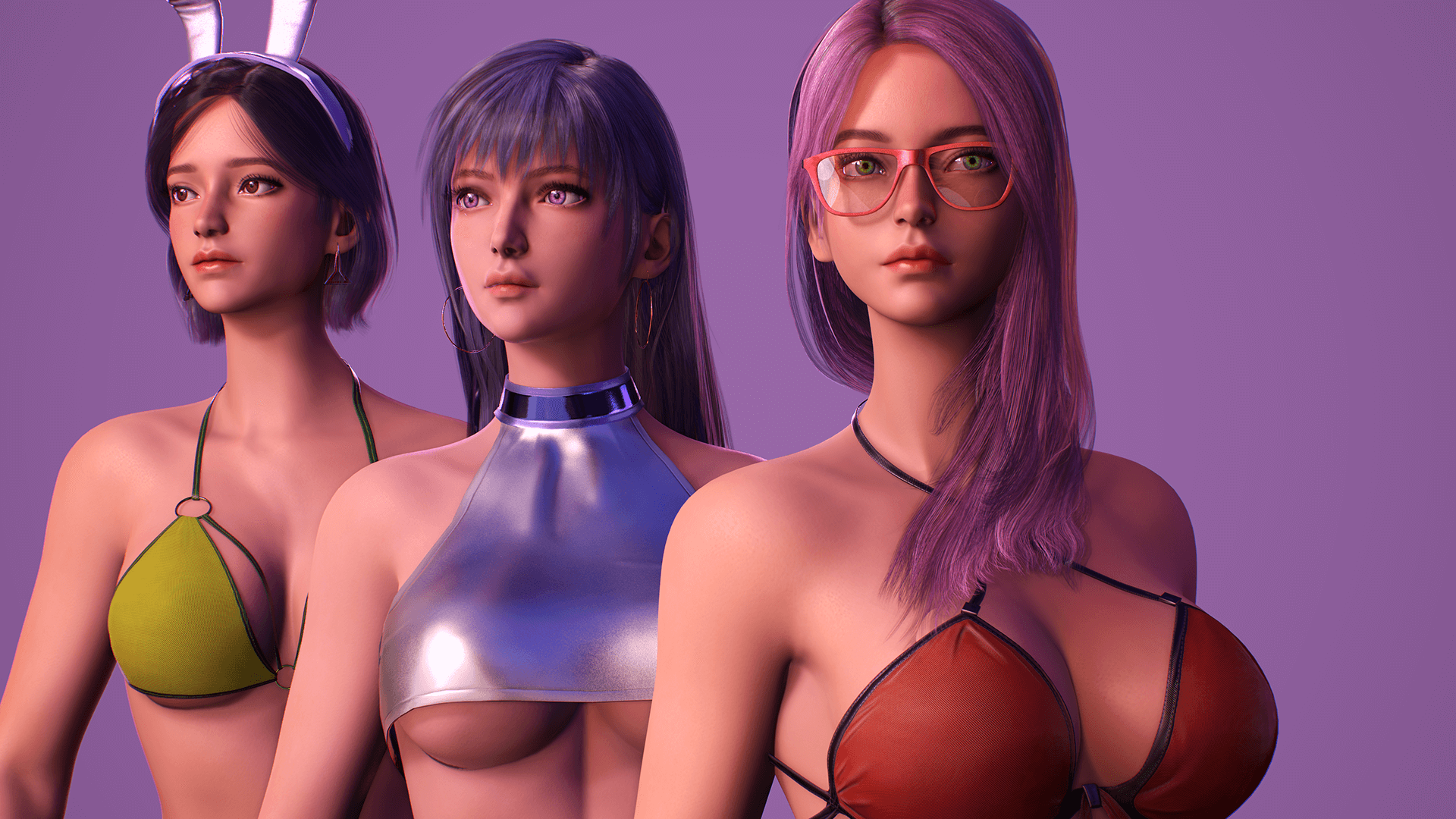 UE4虚幻5 Girls in Swimsuits Game Ready性感沙滩美女模型带动画 - 图2