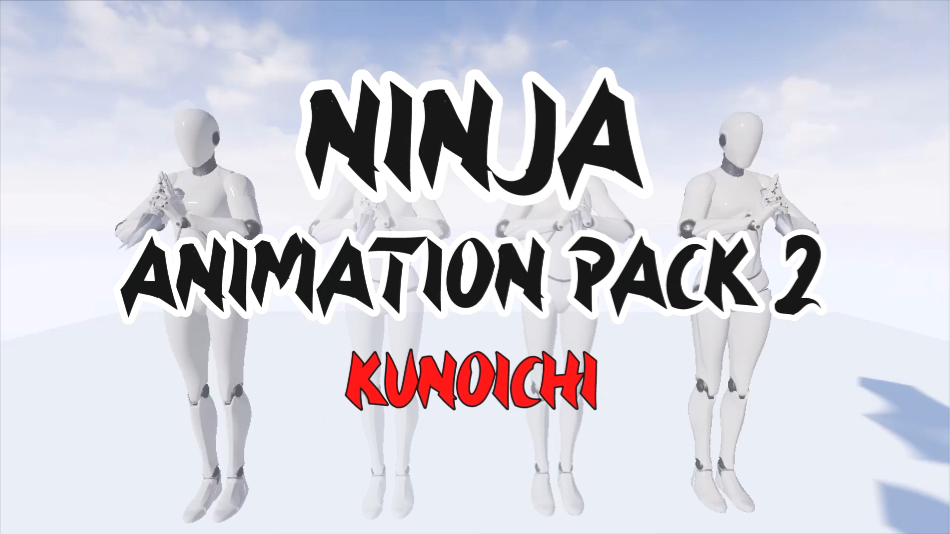 UE4虚幻5 Ninja Animation Pack 2 - Kunoichi 1141忍者格斗动画 - 图1