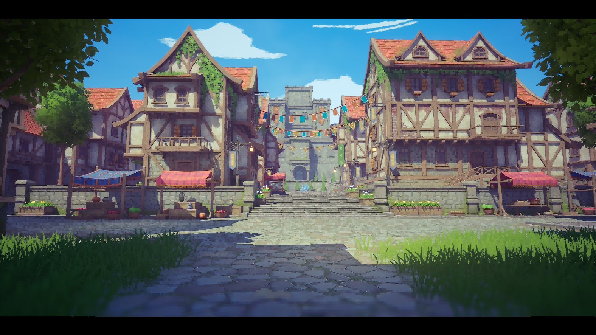 UE4虚幻5 Stylized Medieval Village 风格化中世纪小镇场景 - 图1