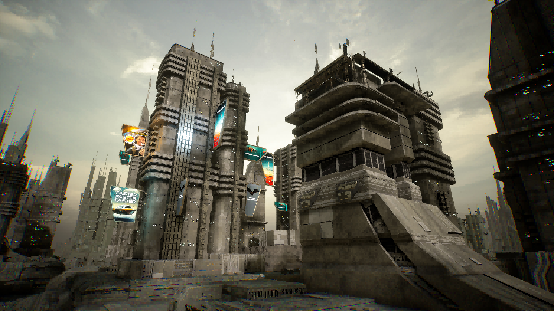 UE4虚幻5 Brushify - SciFi Buildings Pack 科幻城市建筑场景 - 图0