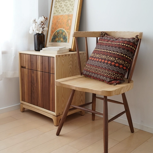 Классическая северная мебель накаджима стул черный ореховый орех вода смешанный обеденный стул Круг Круг