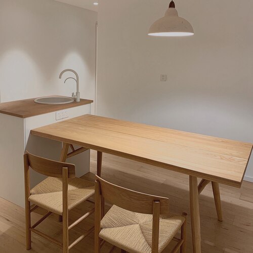 家道10年好物北欧ins餐厅实木餐桌子全原木长桌餐台 耐用安全无味 - 图1