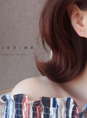 s925纯银星星小巧耳钉女迷你精致