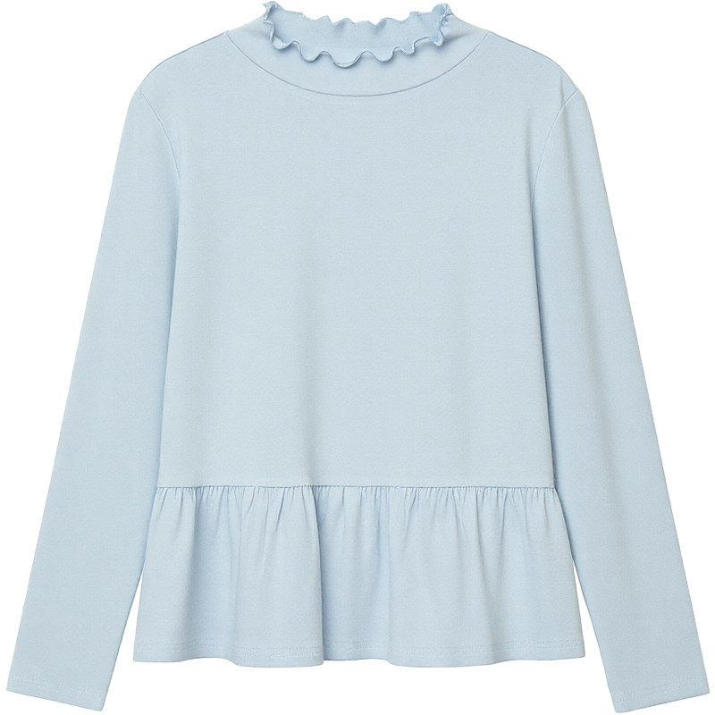 大码百分百女装微胖mm冬季弹力莫代尔磨毛花边收腰T恤打底衫,淘宝优惠券,粉丝福利购,淘宝优惠卷