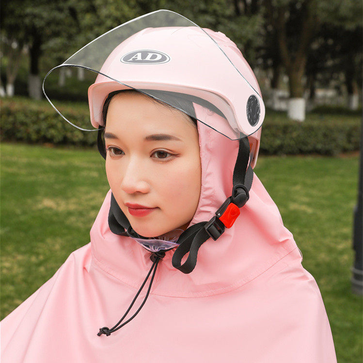 电车卡通成人骑车学生可爱带袖子防暴雨男女款电动车电瓶雨衣雨披