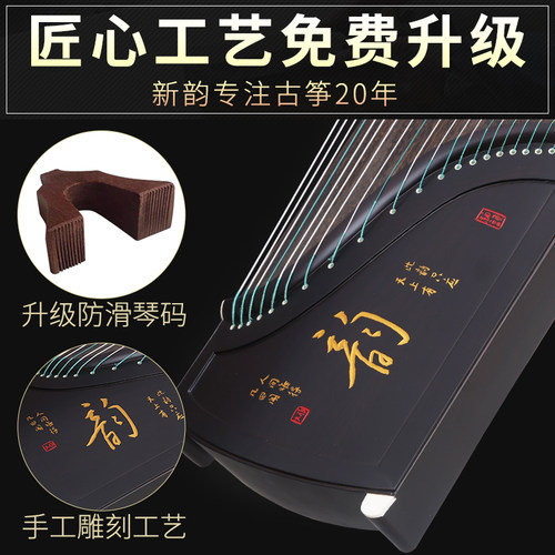 新韵古筝 初学者考级入门十级专业演奏教学扬州古筝琴实木乐器 - 图0