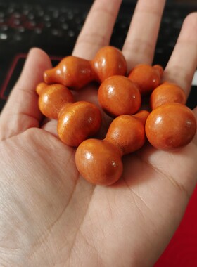 10个装包邮特价小葫芦桃木散葫芦饰品喷漆打蜡抛光木质葫芦