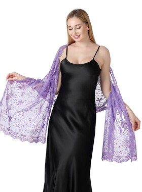 印度纱丽绣花披肩婚纱晚礼服新疆