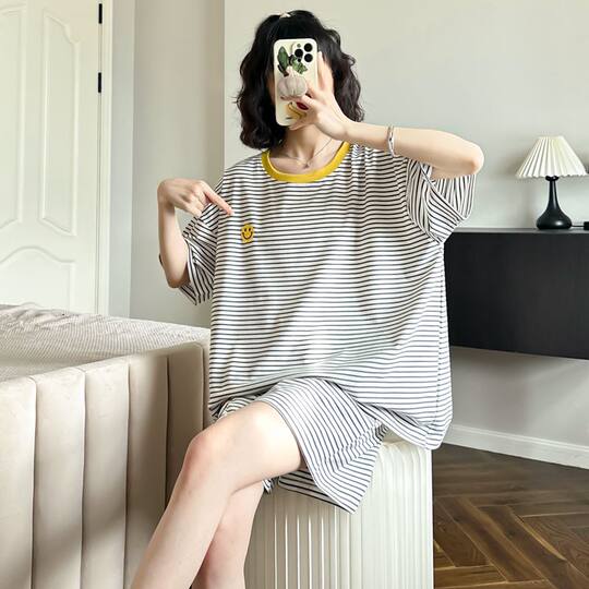 Pajamas women's pure cotton summer wearable home wear set
