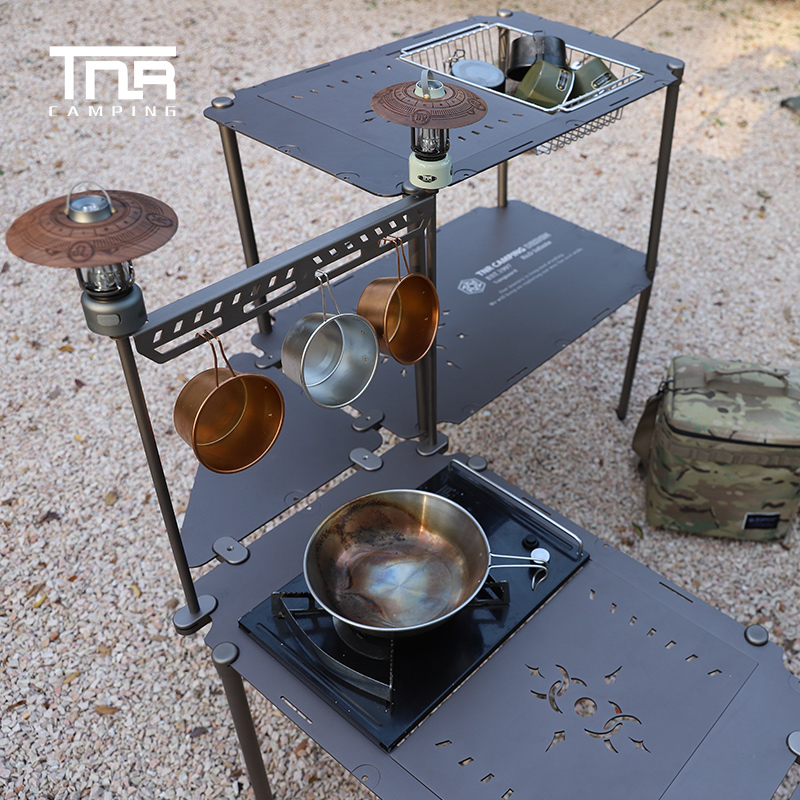 TNR户外IGT战术桌铝合金便携组合桌露营自驾野炊烧烤模块折叠桌子
