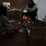 TNR Outdoor Folding Forging Campaign Camping Большая живая ширина печи