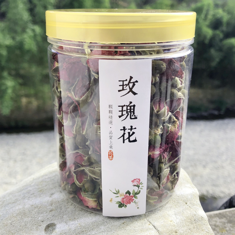 新精选低温黑紫平阴玫瑰花茶 80/250克特级天然新鲜无硫红玫瑰花 - 图1