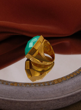 一所！欧美中古戒指夸张设计感