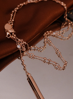 一所秋冬百搭Y字毛衣链