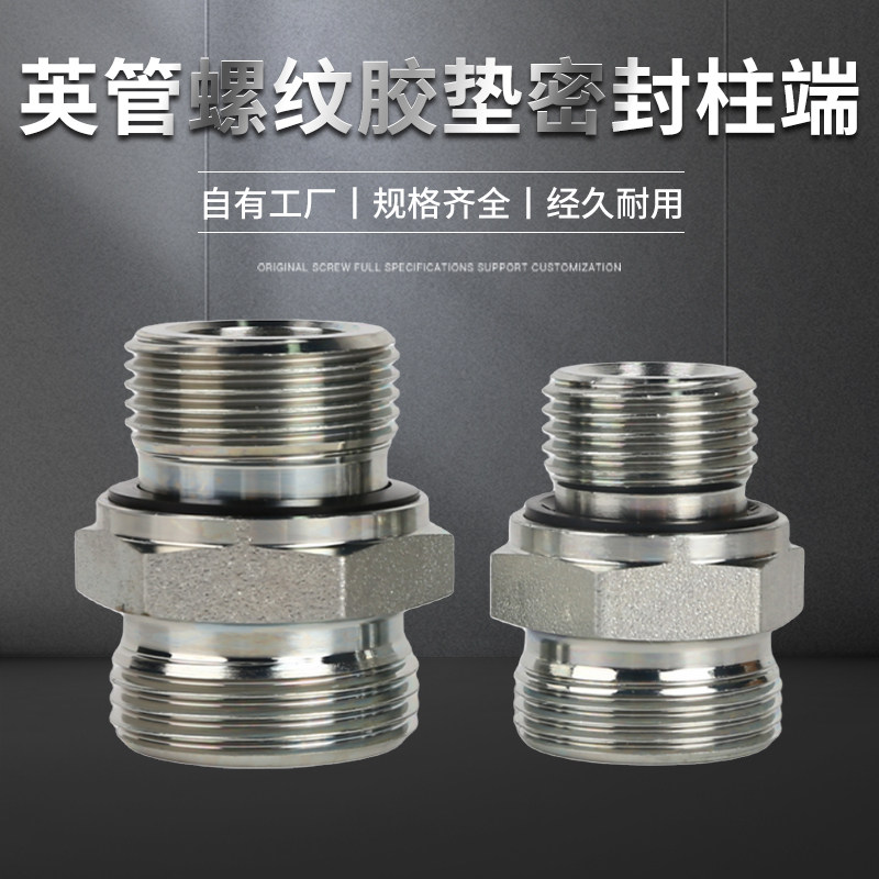 宁波1CB/1DB/系列英制直通24度锥卡套密封过渡高压油管液压接头 - 图0