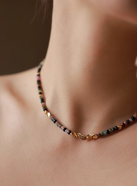 神庙物语彩虹碧玺锁骨链