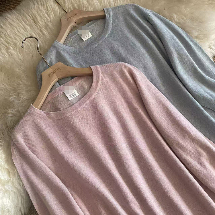 外贸慵懒风真丝毛衣女设计感中长款套头针织衫秋冬羊毛连衣裙穿搭,淘宝优惠券,粉丝福利购,淘宝优惠卷