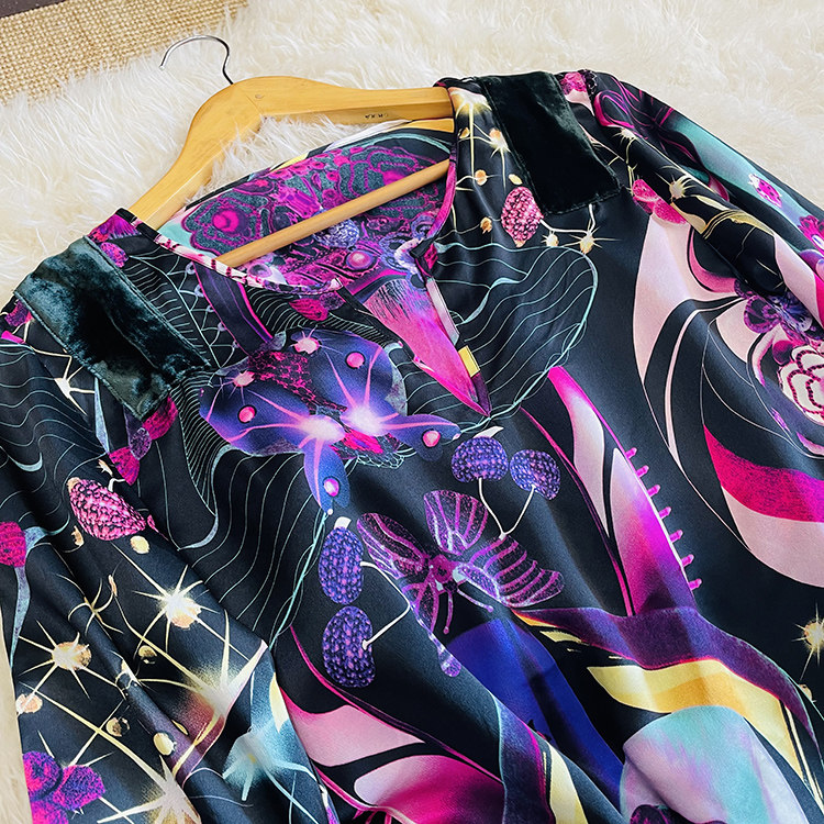 缎面真丝连衣裙春夏女装小码修身气质印花裙子低腰 70%桑蚕丝短裙,淘宝优惠券,粉丝福利购,淘宝优惠卷