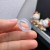 13 circle Burmese natural jade A goods ice species white ice ring A701#