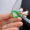 14-15 circle Myanmar natural jade A goods ice manyyang green ring A762#