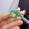14-15 circle Myanmar natural jade A goods ice manyyang green ring A762#
