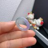 18 circle Burmese natural jade A grade icy violet semi-mountain water ring 213#