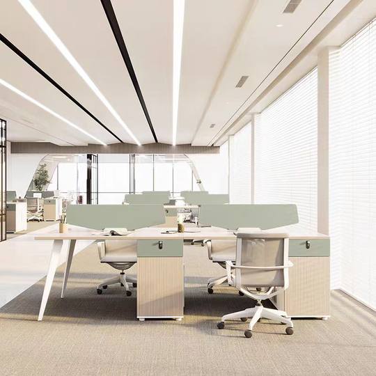 现代简约职员办公桌办公室工位办公家具员工电脑桌椅组合