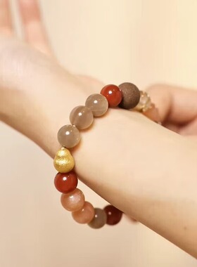 藏香珠手串红玛瑙手链女生日新年礼物38妇女节礼物