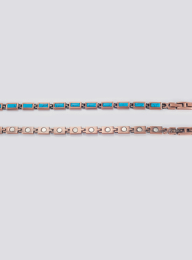 纯铜红铜蓝松石磁性女款手链复古时尚首饰节日礼物