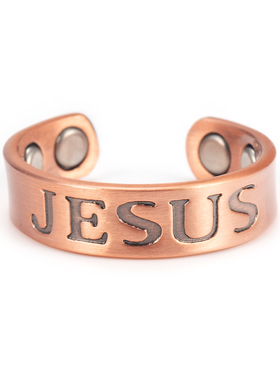 纯红铜磁铁铜戒指复古百搭磁性指环男女通用可调节节日礼物