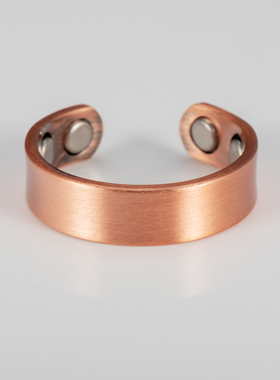 纯铜红铜戒指磁性戒指复古开口男女通用磁铁时尚珠宝礼物