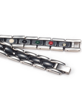 陶瓷黑色磁铁手链简约女款男士磁性手链个性首饰时尚节日礼物