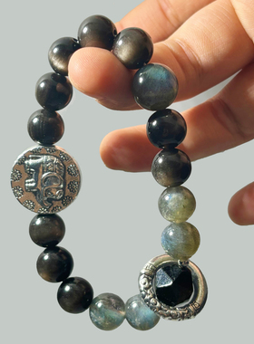 7A收藏级男女同款曜石手串