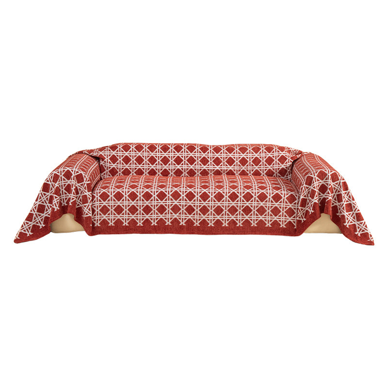 新年沙发盖布装饰沙发喜庆氛围感红色格子沙发套罩防滑盖巾高级感,淘宝优惠券,粉丝福利购,淘宝优惠卷