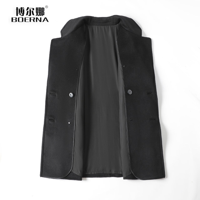 Cashmere Coat Women's Mid-Length Double Breasted Woolen Jacket