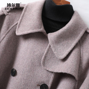 Cashmere coat women's mid-length lace-up coat woolen style double-sided woolen coat for small people 2024 ພາກຮຽນ spring ແລະດູໃບໄມ້ລົ່ນເສື້ອຂົນແກະຮູບແບບໃຫມ່ສໍາລັບແມ່ຍິງ