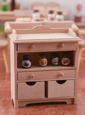 1:12娃娃屋DOLLHOUSE迷你家具模型diy过家家置物柜储物柜立柜模型