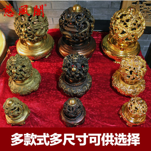 慈风阁 黄铜九转乾坤吉祥摆件时来好运鼎针对运气不好倒霉 - 图1