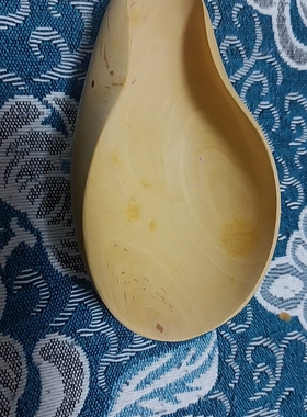 清货早期黄杨木雕信茶则茶勺