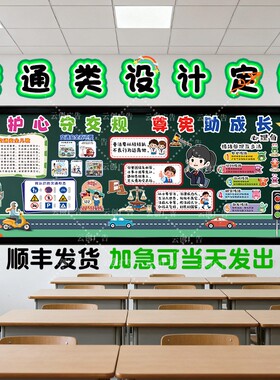 防欺凌学校安全教育交通防诈骗禁毒宪法治防溺水环创黑板装饰墙贴