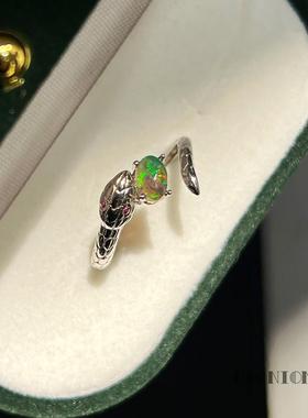 HiOnion2025新款纯银蛇情侣戒指