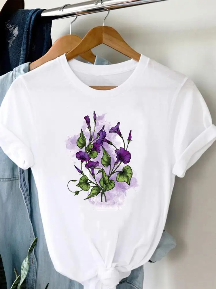 Camera Butterfly Lovely T shirt 时尚蝴蝶相机印花女士短袖T恤 - 图2