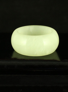 天然扳指证书新疆和田玉