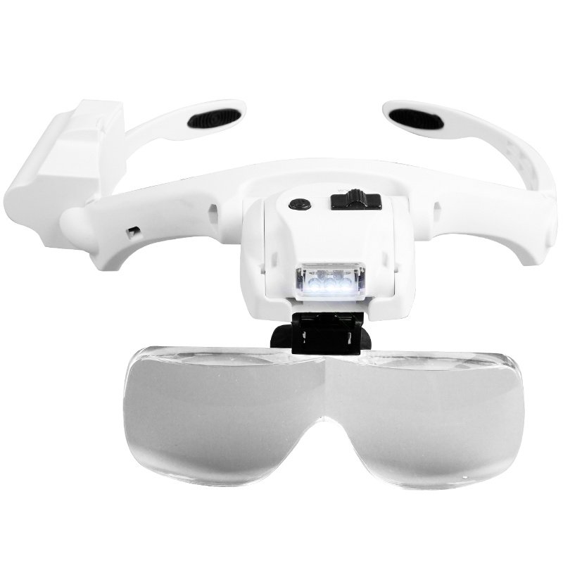 Head-mounted reading high-definition repair magnifying glass with light, handmade