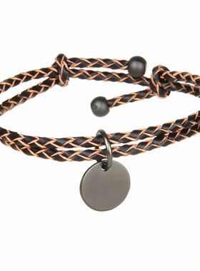 moree编织刻字皮手链