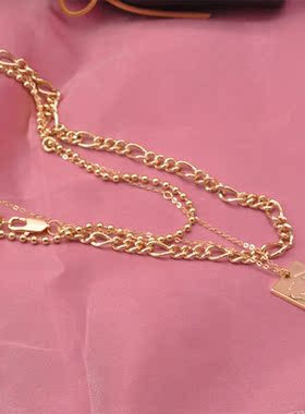 方牌嘻哈风长款毛衣链