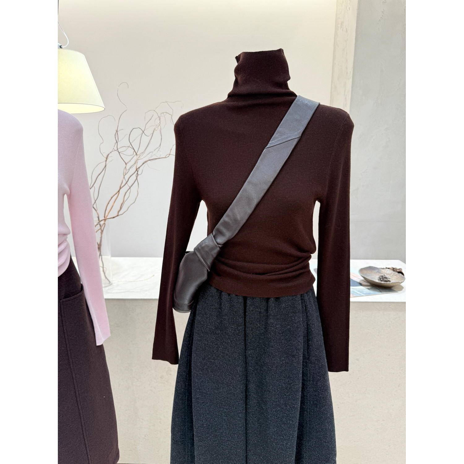 小哲 韩系修身内搭高领长袖针织衫女秋冬显瘦堆堆领打底衫毛衣,淘宝优惠券,粉丝福利购,淘宝优惠卷