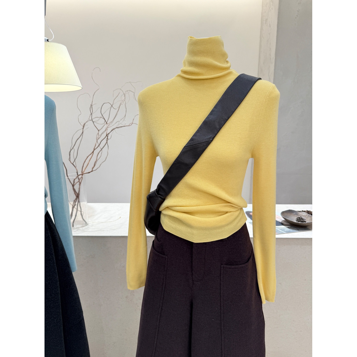 小哲 韩系修身内搭高领长袖针织衫女秋冬显瘦堆堆领打底衫毛衣,淘宝优惠券,粉丝福利购,淘宝优惠卷