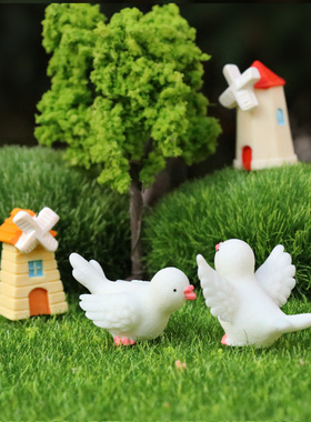 可爱小白鸽子和平鸟仿真动物模型