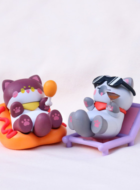 可爱小猫咪系列潮玩盲盒车载摆件